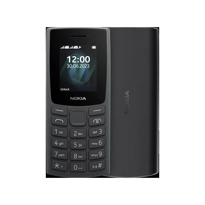 Hmd Nokia 105 (2023) 1.8", Dual SIM Feature Phone, Long-Lasting Battery, Durable Design- Charcoal