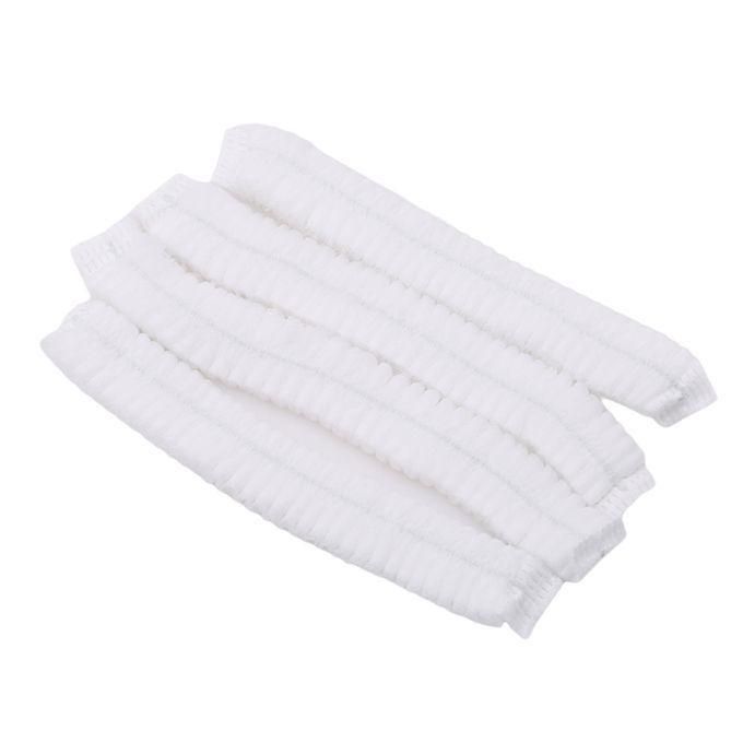 Disposable Blue/White Hairnets Nurse Caps Scrub -100pcs Set