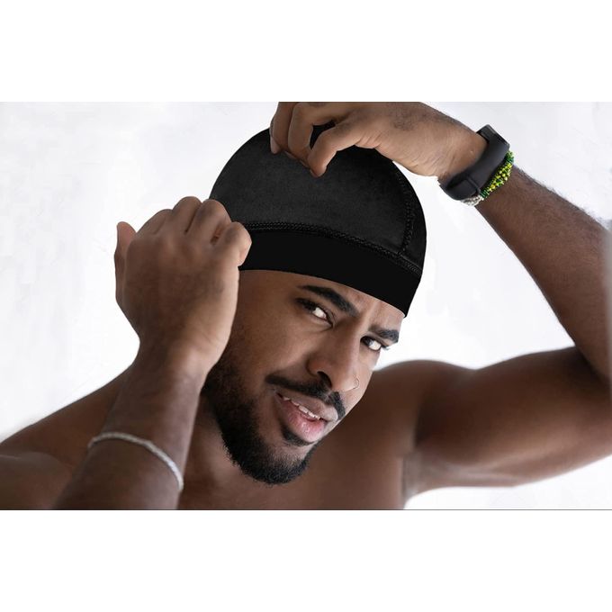 2 PCS Silky Stocking Wave Cap for Men, Good Compression Over Durag