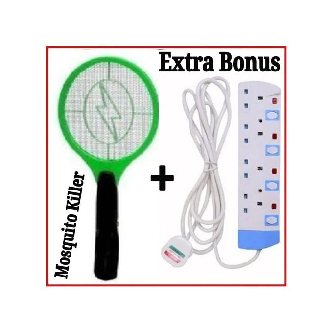 Electric Mosquito Swatter, Bat Racket Killer+4Way Extension