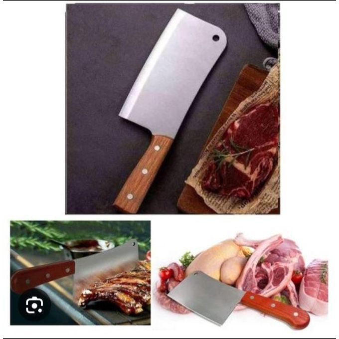 Stainless Steel Butcher Knife Seamless Meat Cleaver Stainless Steel Heavy duty Professional Butcher Knife Meat Cleaver Knife with Wooden Handle For home use & Restaurant