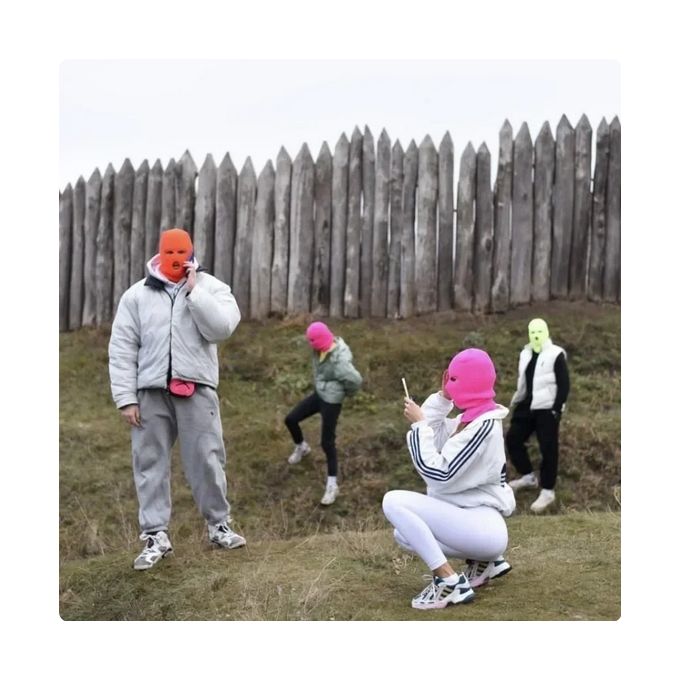 3 Hole Winter Knitted Mask, Outdoor Sports Full Face Cover Ski Mask Warm Knit Balaclava for Adult Beanie