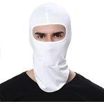 Outdoor Full Face Mask Spandex Balaclava Thin Motorcycle Cycling Ski CS Mask white Balaclava