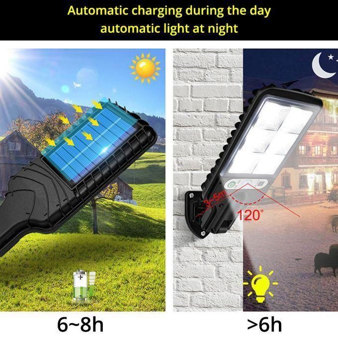 New Solar Light PIR Motion Sensor Garden Outdoor LED Lighting Waterproof Smart Remote Control Lamp Solar Power Street Lamp