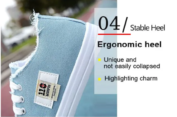 rubber flat shoes canvas shoes sports shoes classic women's shoes ladies shoes slip resistant breathable denim casual shoes running shoes student girl sneakers fashion