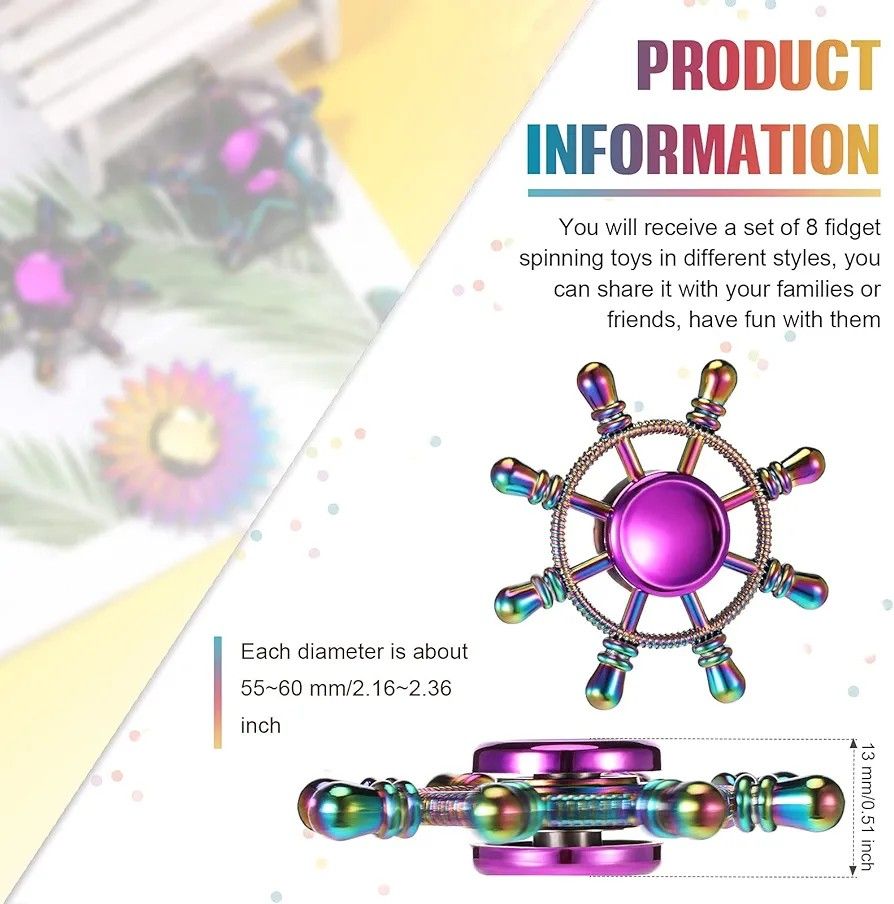 Metal Finger fidget Spinner EDC Hand Spinner for Autism and ADHD Stress and Anxiety Relief, Focus, kids/ Children toy                                                                                 .