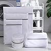 6in1 Laundry Mesh Bags  Protects Clothes from twisting,wrapping, wrinkles and distortion in the washing machine or dryeWater permeable mesh for smoother washing  Zipper Protection Design             .