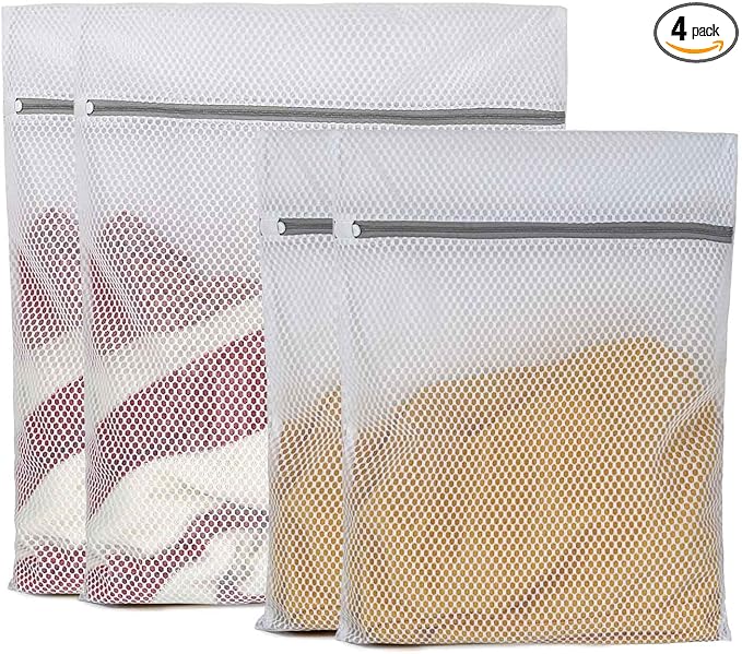6in1 Laundry Mesh Bags  Protects Clothes from twisting,wrapping, wrinkles and distortion in the washing machine or dryeWater permeable mesh for smoother washing  Zipper Protection Design             .