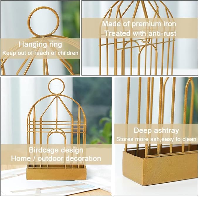 Mosquito Coil Holder Bird Cage Shape Hand-made European Style Mosquito Repellent Incenses Rack Plate Home Decoration  Portable Incense Holder Retro Incense Coil Burner, Hanging Bird Cage Outdoor Home.