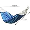 Stripped Outdoor Hammock Heavy Load Bearing for Outside Thick Canvas Hammock Swing with Carrying Bag for Summer Camping Travelling Hiking Picnic Load Capacity can hold 2 people                       .