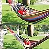 Stripped Outdoor Hammock Heavy Load Bearing for Outside Thick Canvas Hammock Swing with Carrying Bag for Summer Camping Travelling Hiking Picnic Load Capacity can hold 2 people                       .