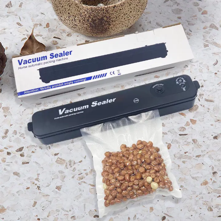 Vacuum thermal sealer.Comes with 10pcs FREE vacuum bags One-Touch Automatic Vacuum Sealing Machine for Dry And Moist Food                                                                              .