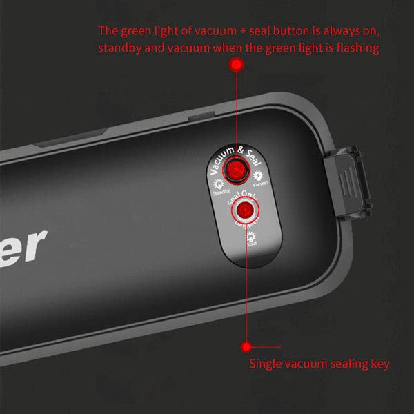 Vacuum thermal sealer.Comes with 10pcs FREE vacuum bags One-Touch Automatic Vacuum Sealing Machine for Dry And Moist Food                                                                              .