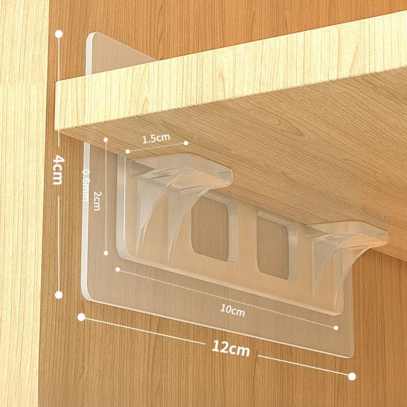 10pc Shelf Support Adhesive stickers for the pack Closet Partition Bracket Cabinet Support Clips Wall Hanger Sticker For Kitchen Bathroom