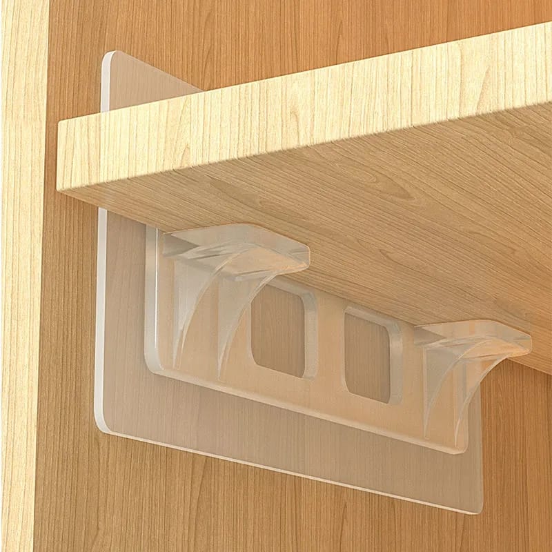 10pc Shelf Support Adhesive stickers for the pack Closet Partition Bracket Cabinet Support Clips Wall Hanger Sticker For Kitchen Bathroom