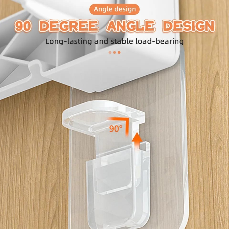 10pc Shelf Support Adhesive stickers for the pack Closet Partition Bracket Cabinet Support Clips Wall Hanger Sticker For Kitchen Bathroom