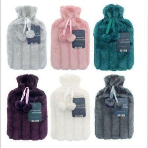 2L Luxury Soft Faux Fur Hot Water Bottle Bag For Heat Therapy/Pain Relief
