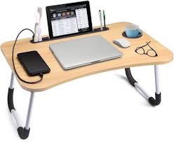 Folding Laptop Desk – Portable Bed & Study Table for Computer, Reading & Breakfast Use