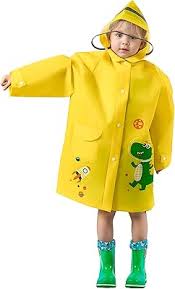 Kids' Lightweight EVA Raincoat - Eco-Friendly & Waterproof Rain Poncho For Children - Breathable Hooded Rain Gear For Boys & Girls