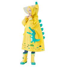 Kids' Lightweight EVA Raincoat - Eco-Friendly & Waterproof Rain Poncho For Children - Breathable Hooded Rain Gear For Boys & Girls