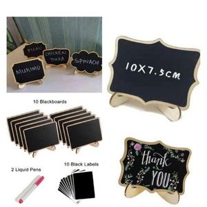 Food Label Black Bamboo Board
