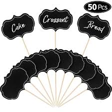 Food Label Black Bamboo Board