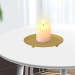 Pillar Candle Holder Candlestick for Candlelight Dinner Holiday Tabletop Aureate
