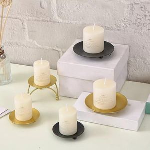 Pillar Candle Holder Candlestick for Candlelight Dinner Holiday Tabletop Aureate