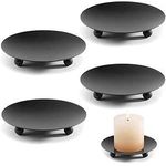 Pillar Candle Holder Candlestick for Candlelight Dinner Holiday Tabletop Aureate