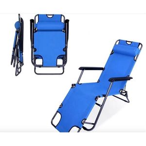 Heavy duty patio folding recliner camping chair/lounge