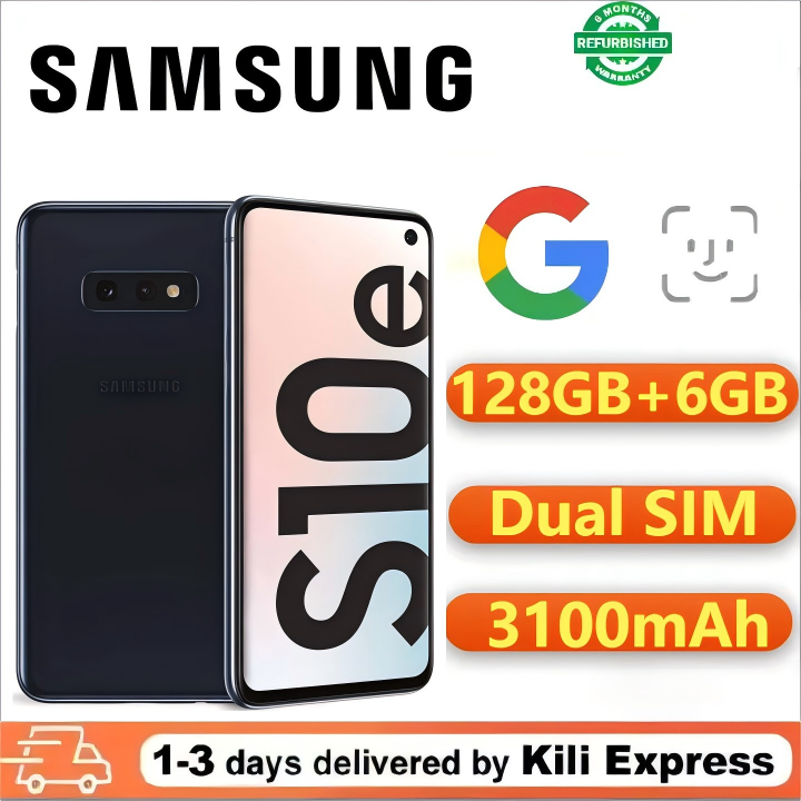 Refurbished Samsung Galaxy S10E 128+6GB 5.8" 16MP  3100mAh Fingerprint unlock phone Dual SIM 4G phone Refurbished Phone SmartPhones Mobile Phones 128GB phone 4G Phone samsung phone smartphone