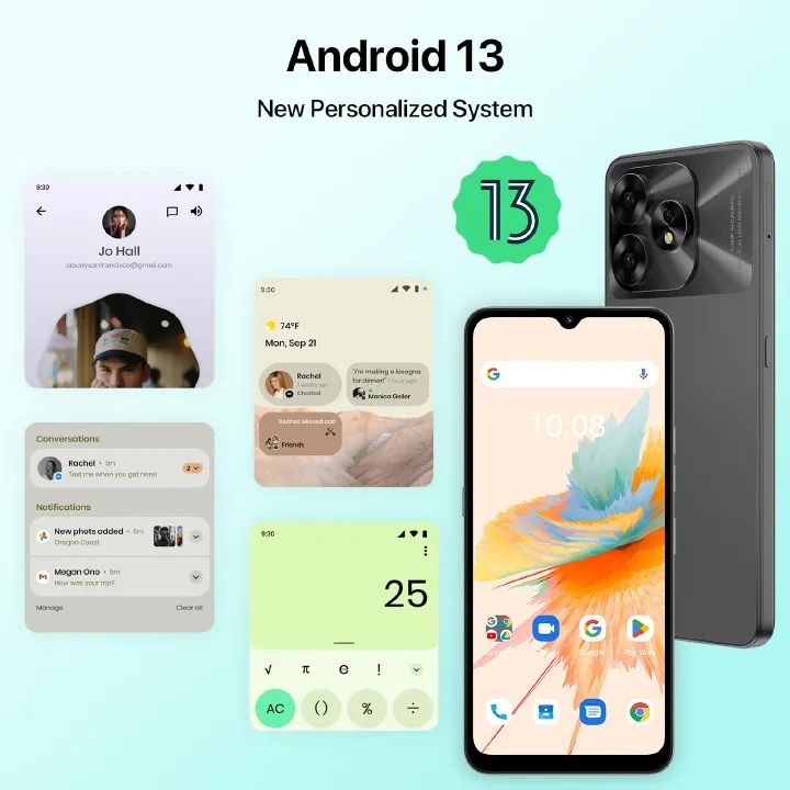 New Arrivals UMIDIGI A15 256GB+16GB(8+8GB) 6.7'' 64MP  5000mAh  Fingerprint unlock phone Dual SIM 4G phone  Refurbished Phone SmartPhones Mobile Phones 256GB phone 4G Phone new phone smartphone