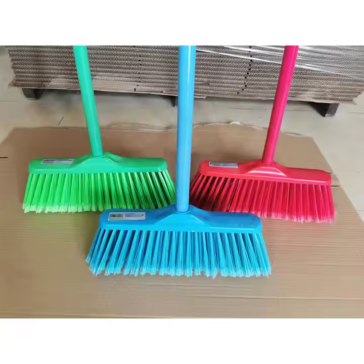 floor cleaning plastic broom head sweeping brush broom escobas brooms