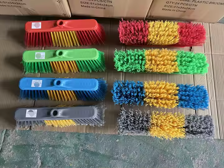 floor cleaning plastic broom head sweeping brush broom escobas brooms