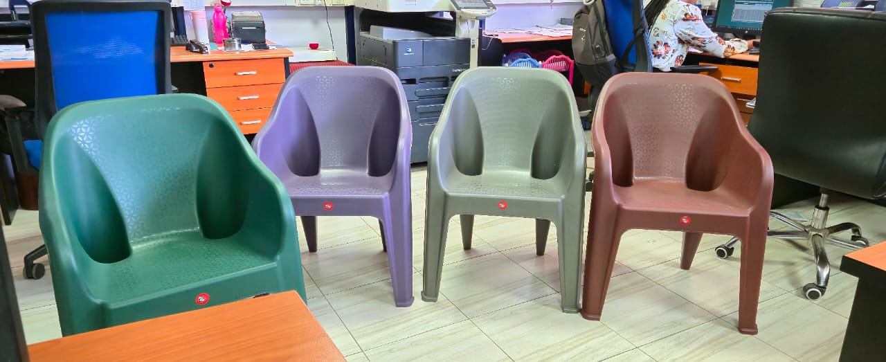 Skytone Plastic Chair |Living Room Chairs|Plastic Chairs for Home,Living Room,Balcony,Indoor and Outdoor Use SAFARI P/CHAIR no.77