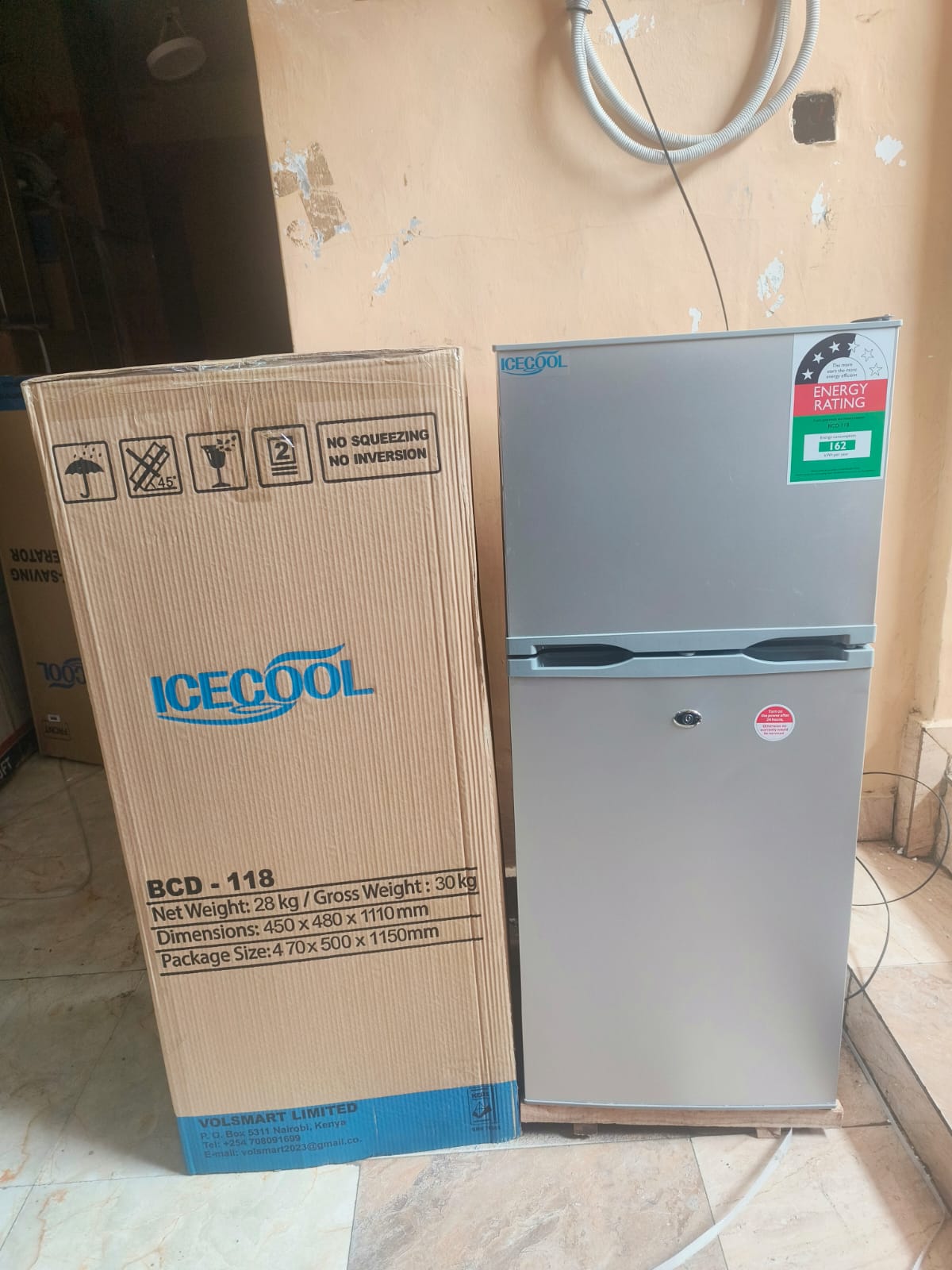 CLEARANCE OFFER ICECOOL 118L Large Capacity Double door Fridge/ Refrigerator