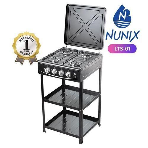 CLEARANCE OFFER Nunix 4 burner full gas table top cooker with shelves