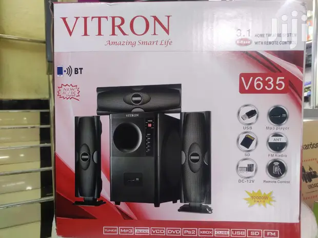 Vitron V635 3.1CH Multimedia X-Bass Speaker System Home Theatre System AC/DC Subwoofer Bluetooth Woofer USB/SD/FM Home Audio System with Remote Control V635