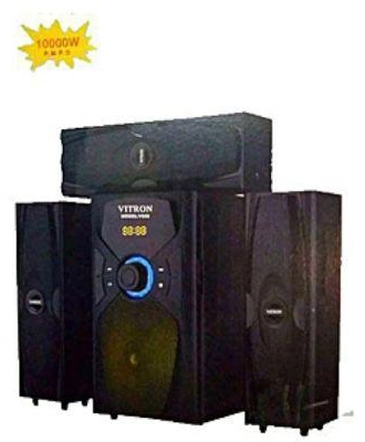【BIG OFFER】Vitron V636 HOME 2.1CH Multimedia Bluetooth Woofer Speaker System Subwoofer Soundbar BT/USB/SD/FM Subwoofer Home Audilo System Soundbar with Remote Control 9000W V527 Black 9000W v527