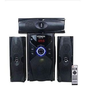 【BIG OFFER】Vitron V636 HOME 2.1CH Multimedia Bluetooth Woofer Speaker System Subwoofer Soundbar BT/USB/SD/FM Subwoofer Home Audilo System Soundbar with Remote Control 9000W V527 Black 9000W v527