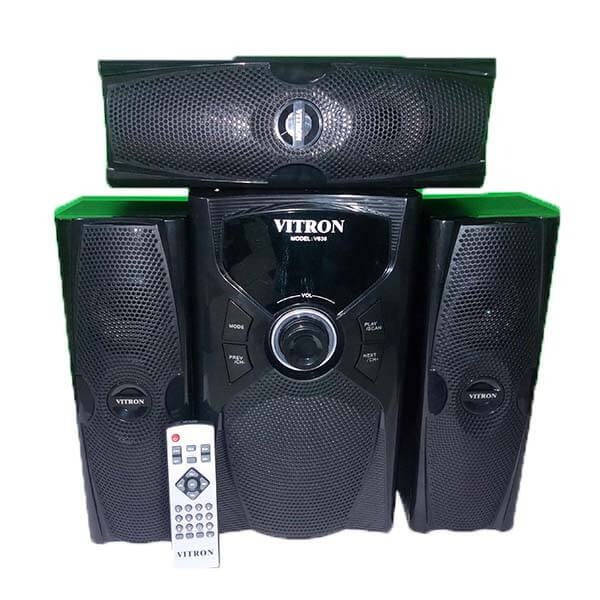 【BIG OFFER】Vitron V636 HOME 2.1CH Multimedia Bluetooth Woofer Speaker System Subwoofer Soundbar BT/USB/SD/FM Subwoofer Home Audilo System Soundbar with Remote Control 9000W V527 Black 9000W v527