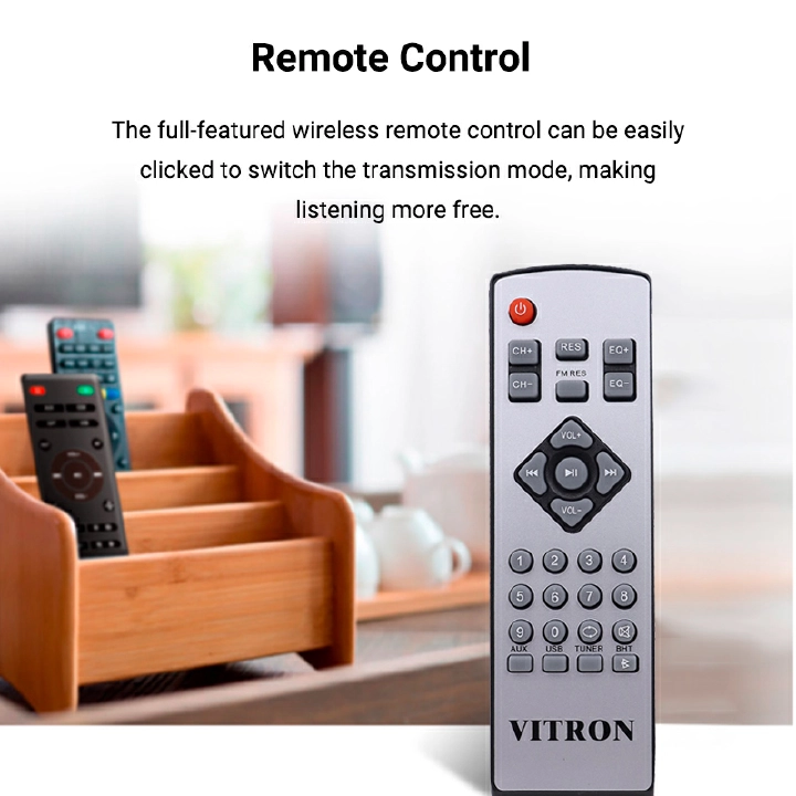 【BIG OFFER】Vitron V636 HOME 2.1CH Multimedia Bluetooth Woofer Speaker System Subwoofer Soundbar BT/USB/SD/FM Subwoofer Home Audilo System Soundbar with Remote Control 9000W V527 Black 9000W v527