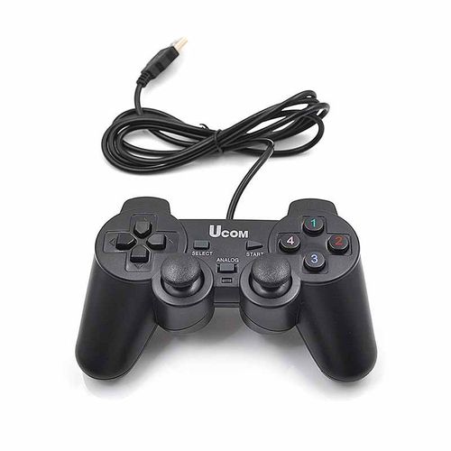 Gamepad Ucom USB Wired PC Gamepad Game Controller Dual Shock Game Pad Joypad Control Laptop PC Computer Gaming Play black FIFA Gamer