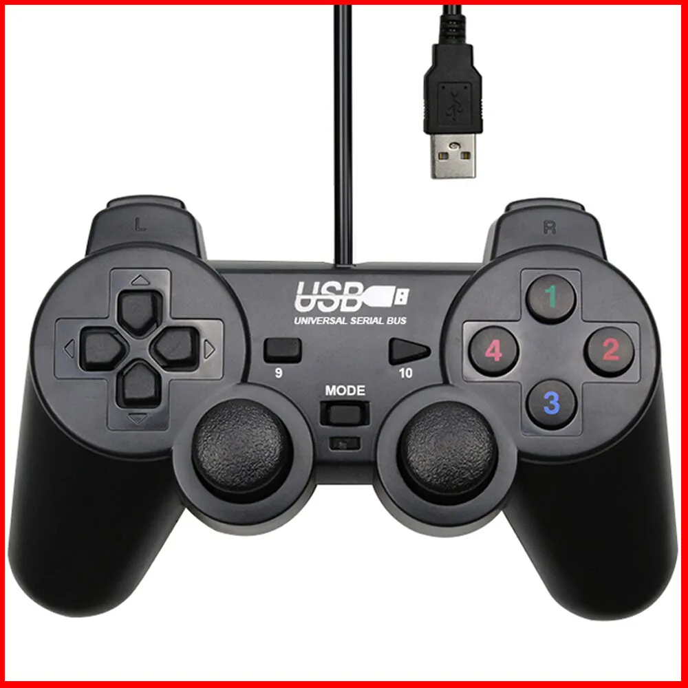 Gamepad Ucom USB Wired PC Gamepad Game Controller Dual Shock Game Pad Joypad Control Laptop PC Computer Gaming Play black FIFA Gamer