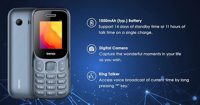 BENCO E11 2G Dual Sim Keypad Mobile Phone | 32MB+32MB | 1000mAh Battery