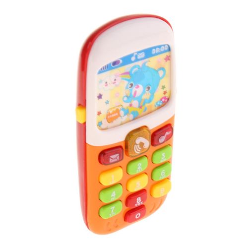 Kids Music Mobile Phone Toy, Toddler Designed Learning Cartoon Baby