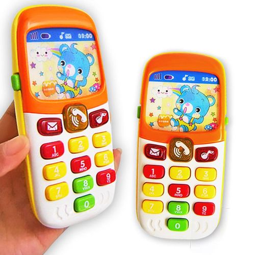 Kids Music Mobile Phone Toy, Toddler Designed Learning Cartoon Baby