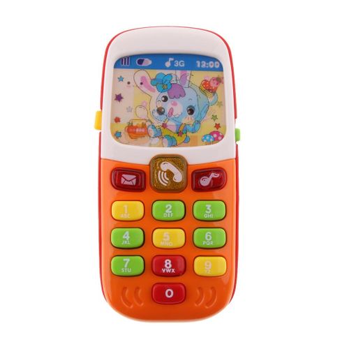 Kids Music Mobile Phone Toy, Toddler Designed Learning Cartoon Baby