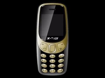 X Tigi 3308 Super Small Size Phone //FM Radio //Dual Sim //Bluetooth Dial -Black. featured phone