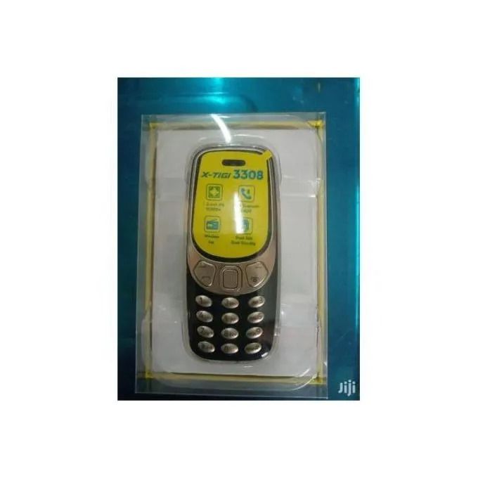 X Tigi 3308 Super Small Size Phone //FM Radio //Dual Sim //Bluetooth Dial -Black. featured phone